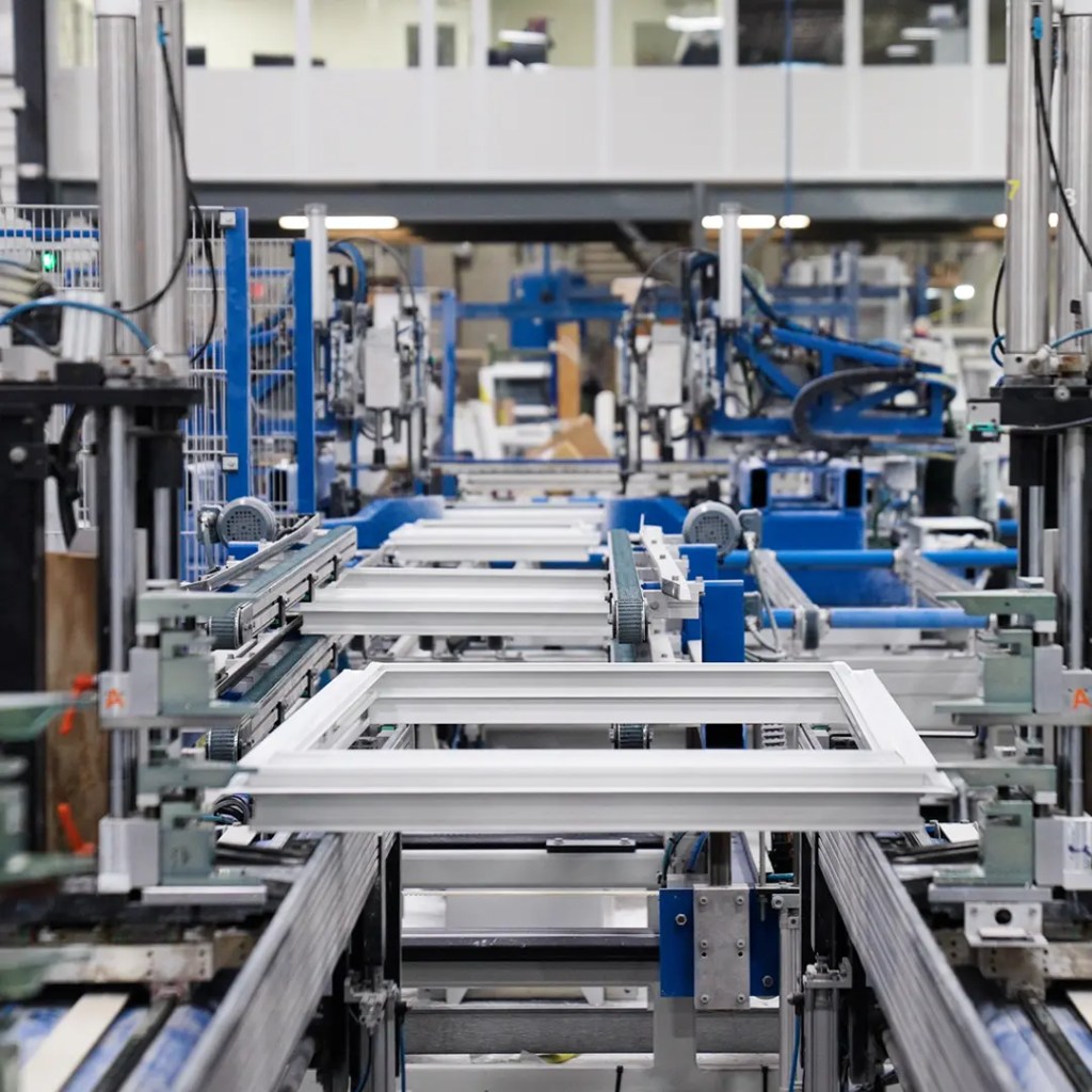 Window Being Pushed Down in Window Manufacturer
